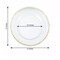 8 pc 12" GLASS CHARGER PLATES Gold Beaded Rim Wedding Party Catering Table